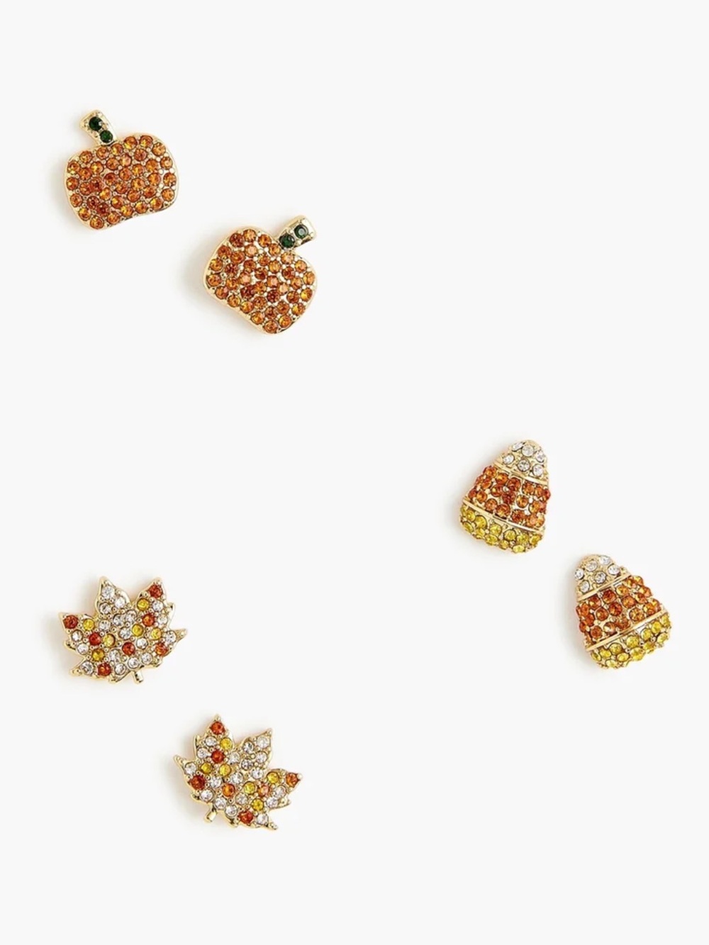 NWT J. Crew Factory Fall Stud Earring Set-Of-Three